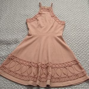 Dusty rose scuba mini dress